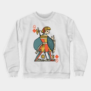 Character of Playing Card Queen of Diamonds Crewneck Sweatshirt